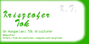 krisztofer tok business card